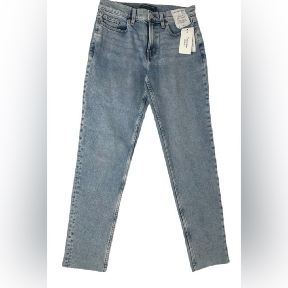 CALVIN KLEIN Mid-Rise Tapered Slim Jeans